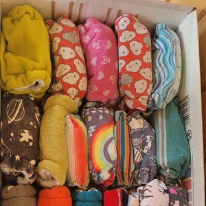 Cloth diaper lot 25 diapers - Many need repair